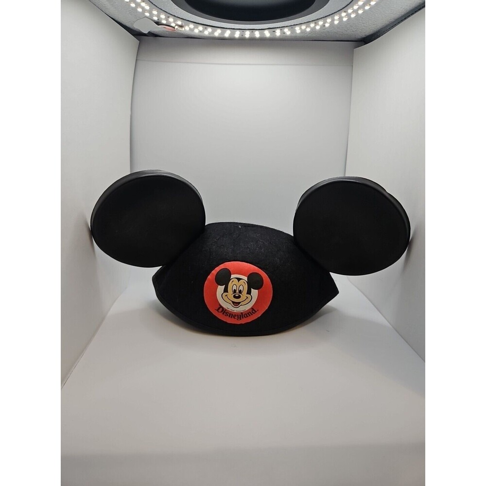 Vintage Official Mickey Mouse Ears Felt w/ Plastic Ears Walt Disney Productions